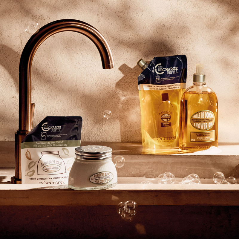 Масло для душа увлажняющее Миндальное 500 мл, сменный блок